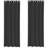 Musta voileeverhot läpiviennillä Lopina 140x300cm (2 kpl)