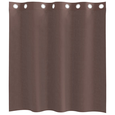 Voileeverhot läpiviennillä 2 kpl ruskea 140x140 cm