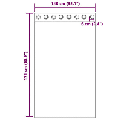 Ruskea voileeverhot läpiviennillä Lopina 140x175cm (2 kpl)