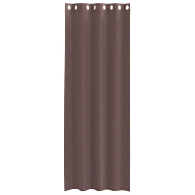 Voileeverhot läpiviennillä 2 kpl ruskea 140x260 cm