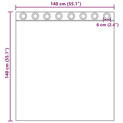 Kerma voileeverhot läpiviennillä Lopina 140x140cm (2 kpl)