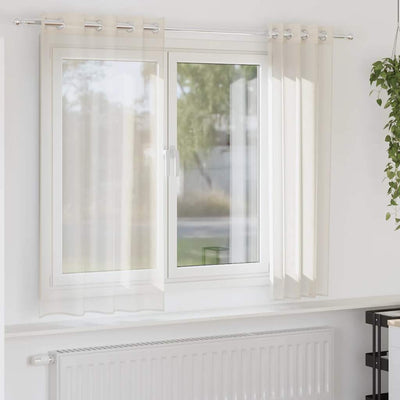 Voileeverhot läpiviennillä 2 kpl kerma 140x140 cm