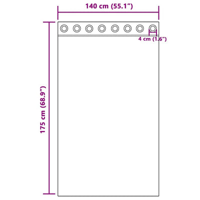 Voileeverhot läpiviennillä 2 kpl kerma 140x175 cm