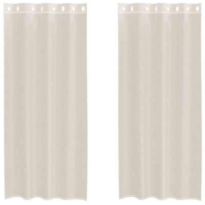 Voileeverhot läpiviennillä 2 kpl kerma 140x225 cm