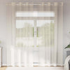Voileeverhot läpiviennillä 2 kpl kerma 140x225 cm