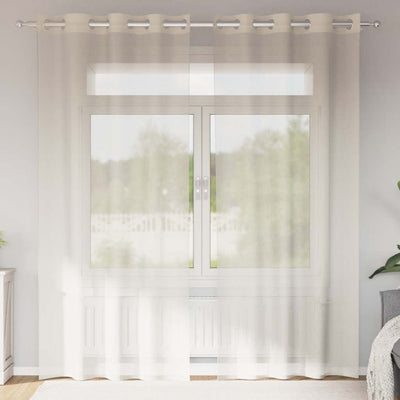 Voileeverhot läpiviennillä 2 kpl kerma 140x225 cm