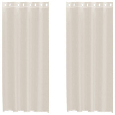 Voileeverhot läpiviennillä 2 kpl kerma 140x245 cm