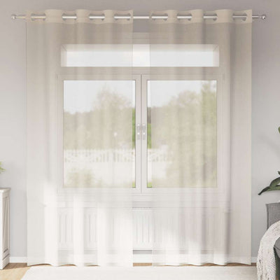 Voileeverhot läpiviennillä 2 kpl kerma 140x245 cm