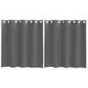 Tummanharmaa voileeverhot läpiviennillä Lopina 140x140cm (2 kpl)