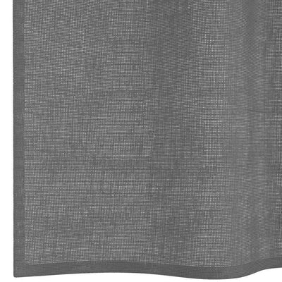 Voileeverhot läpiviennillä 2 kpl tummanharmaa 140x140 cm