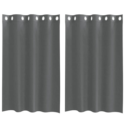 Voileeverhot läpiviennillä 2 kpl tummanharmaa 140x175 cm