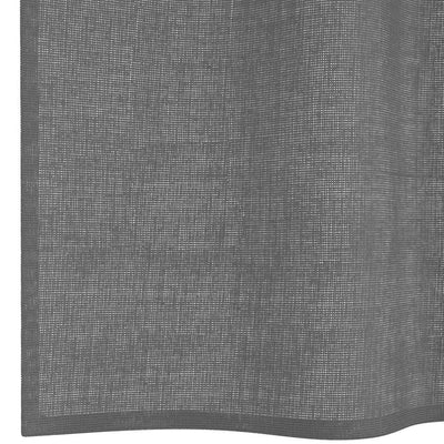 Voileeverhot läpiviennillä 2 kpl tummanharmaa 140x300 cm