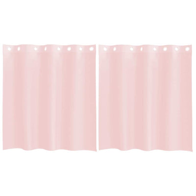 Vaaleanpunainen voileeverhot läpiviennillä Lopina 140x140cm (2 kpl)