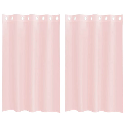 Vaaleanpunainen voileeverhot läpiviennillä Lopina 140x175cm (2 kpl)