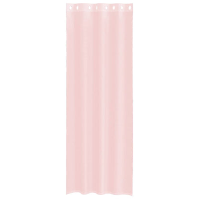 Vaaleanpunainen voileeverhot läpiviennillä Lopina 140x260cm (2 kpl)