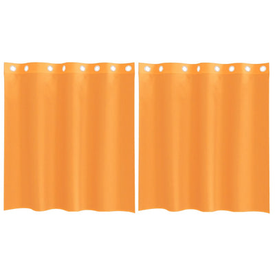 Voileeverhot läpiviennillä 2 kpl oranssi 140x140 cm