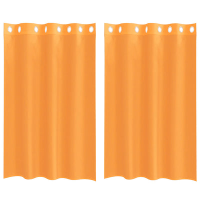 Voileeverhot läpiviennillä 2 kpl oranssi 140x175 cm