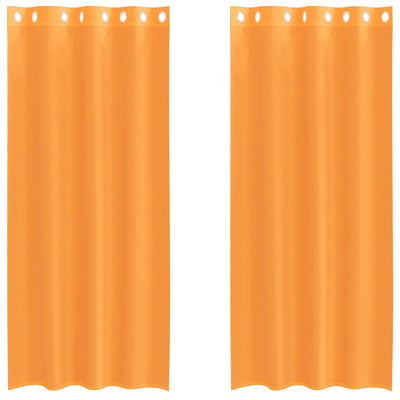 Voileeverhot läpiviennillä 2 kpl oranssi 140x245 cm