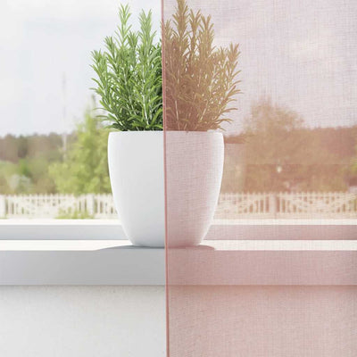 Voileeverhot läpiviennillä 2 kpl pinkki 140x140 cm