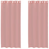 Voileeverhot läpiviennillä 2 kpl pinkki 140x225 cm