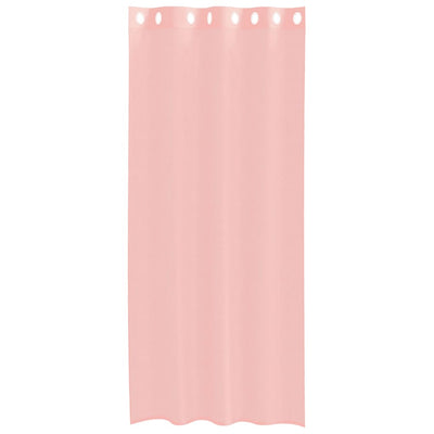 Pinkki voileeverhot läpiviennillä Lopina 140x225cm (2 kpl)