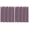 Voileeverhot läpiviennillä 2 kpl purppura 140x140 cm