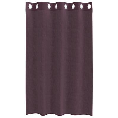Voileeverhot läpiviennillä 2 kpl purppura 140x175 cm