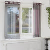 Voileeverhot läpiviennillä 2 kpl purppura 140x175 cm