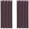 Voileeverhot läpiviennillä 2 kpl purppura 140x225 cm