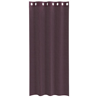 Voileeverhot läpiviennillä 2 kpl purppura 140x225 cm
