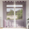 Voileeverhot läpiviennillä 2 kpl purppura 140x225 cm
