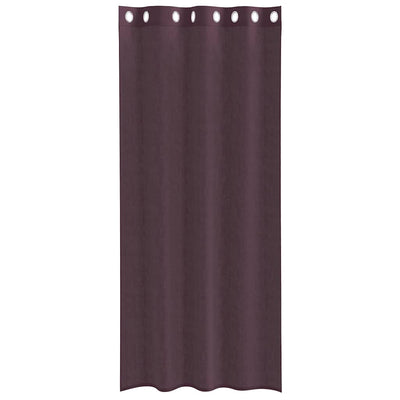 Voileeverhot läpiviennillä 2 kpl purppura 140x245 cm