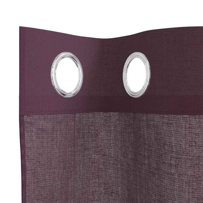 Voileeverhot läpiviennillä 2 kpl purppura 140x245 cm