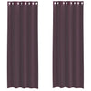 Voileeverhot läpiviennillä 2 kpl purppura 140x300 cm