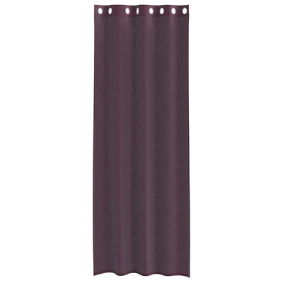 Voileeverhot läpiviennillä 2 kpl purppura 140x300 cm