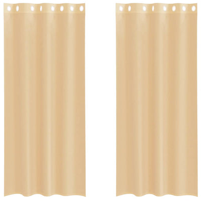 Hiekka voileeverhot läpiviennillä Lopina (2 kpl)