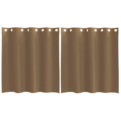 Vaaleanruskea voileeverhot läpiviennillä Lopina (2 kpl)