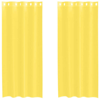 Keltainen voileeverhot läpiviennillä Lopina (2 kpl)