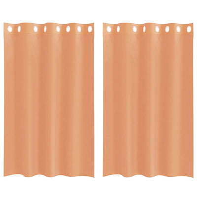 Terrakotta voileeverhot läpiviennillä Lopina (2 kpl)