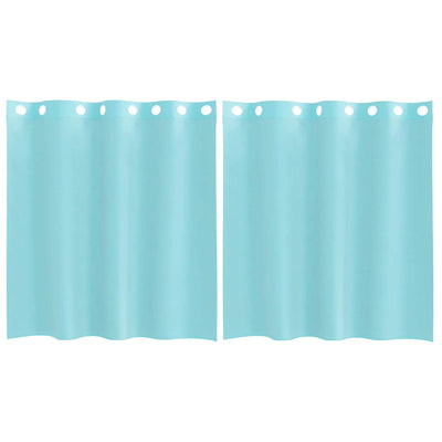 Turkoosia voileeverhot läpiviennillä Lopina (2 kpl)