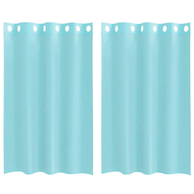 Turkoosia voileeverhot läpiviennillä Lopina (2 kpl)