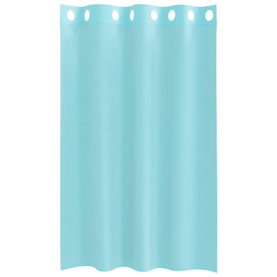 Turkoosia voileeverhot läpiviennillä Lopina (2 kpl)