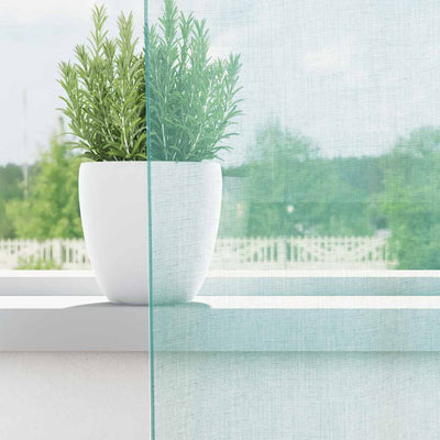 Turkoosia voileeverhot läpiviennillä Lopina (2 kpl)