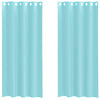 Turkoosia voileeverhot läpiviennillä Lopina (2 kpl)