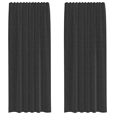 Musta voileeverhot tangotaskuilla Lopina (2 kpl)