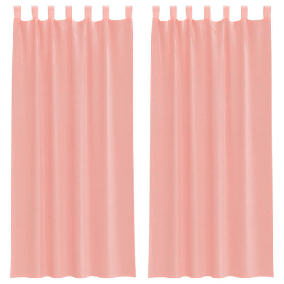 Pinkki voileeverhot tangotaskuilla Lopina (2 kpl)