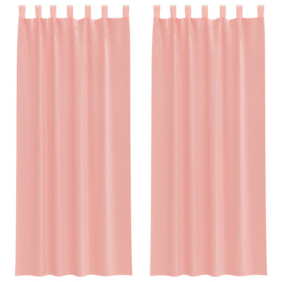 Pinkki voileeverhot tangotaskuilla Lopina (2 kpl)