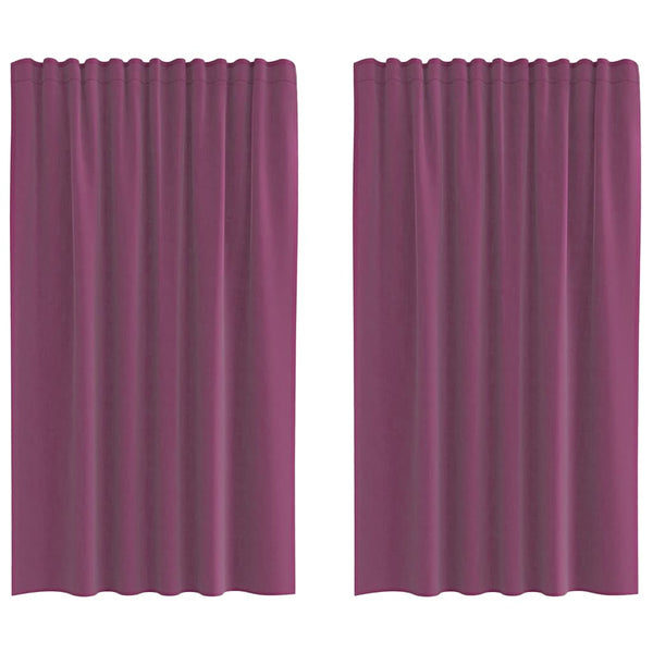 Voile-verhot tankotaskuilla 2 kpl violetti