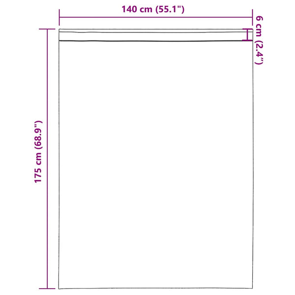 Voile-verhot tankotaskuilla 2 kpl violetti