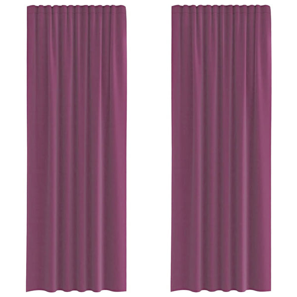 Voile-verhot tankotaskuilla 2 kpl violetti